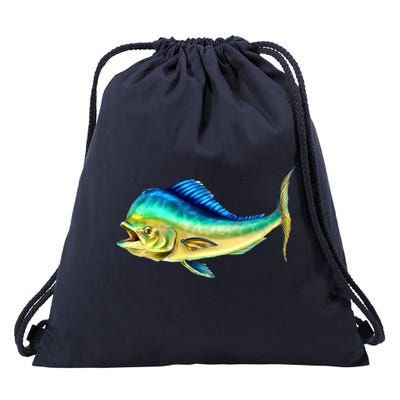 Mahi Mahi Side View Drawstring Bag