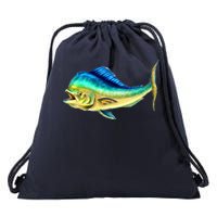 Mahi Mahi Side View Drawstring Bag