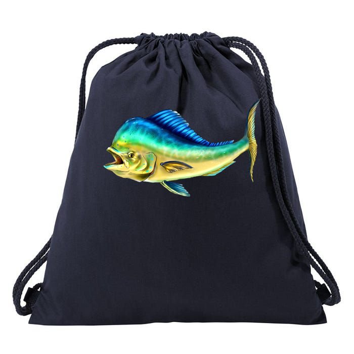 Mahi Mahi Side View Drawstring Bag