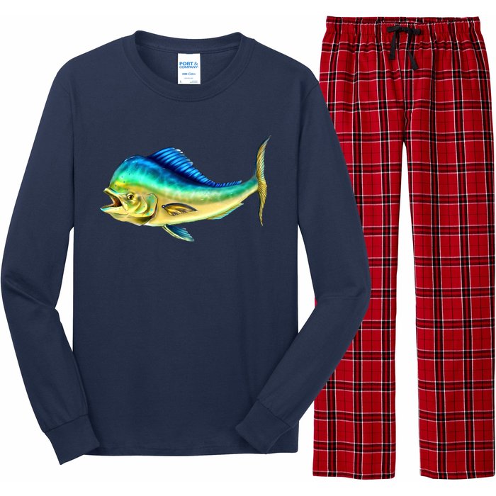 Mahi Mahi Side View Long Sleeve Pajama Set