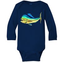 Mahi Mahi Side View Baby Long Sleeve Bodysuit