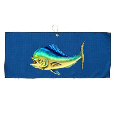 Mahi Mahi Side View Large Microfiber Waffle Golf Towel