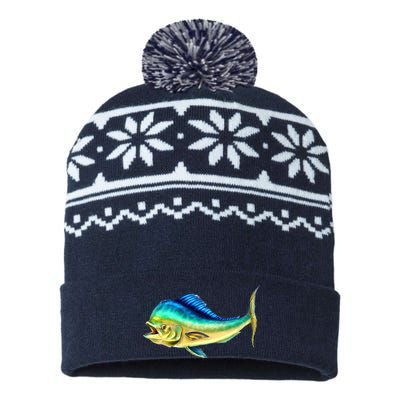 Mahi Mahi Side View USA-Made Snowflake Beanie