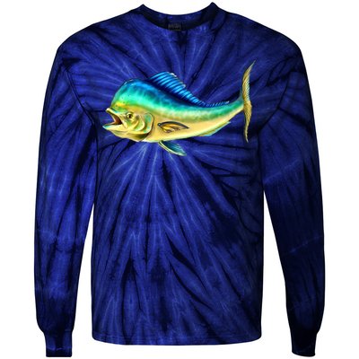 Mahi Mahi Side View Tie-Dye Long Sleeve Shirt