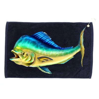 Mahi Mahi Side View Grommeted Golf Towel