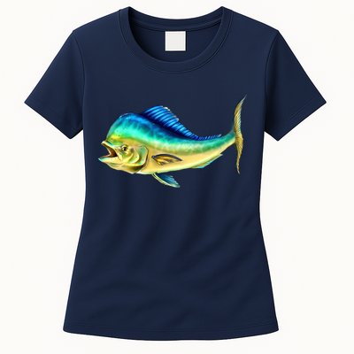 Mahi Mahi Side View Womens T-Shirt