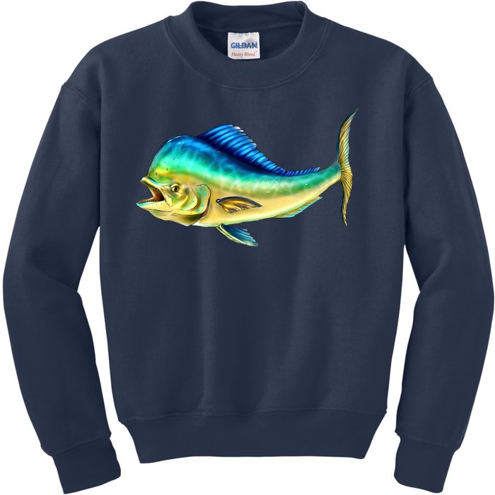 Mahi Mahi Side View Kids Sweatshirt