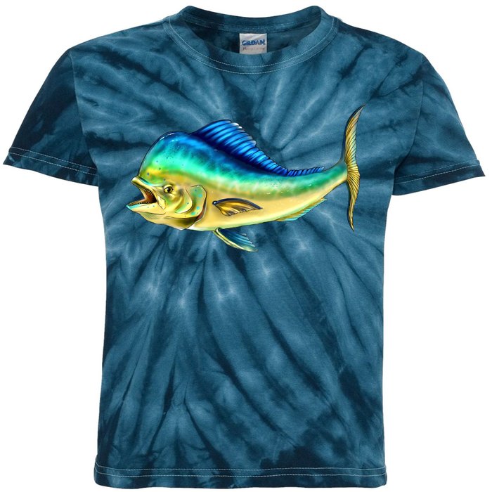 Mahi Mahi Side View Kids Tie-Dye T-Shirt