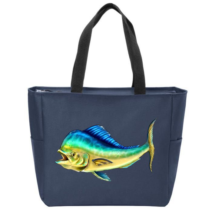 Mahi Mahi Side View Zip Tote Bag