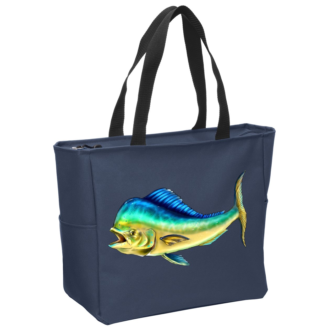 Mahi Mahi Side View Zip Tote Bag
