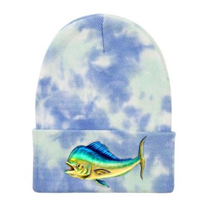 Mahi Mahi Side View Tie Dye 12in Knit Beanie