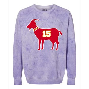 Mahomes Goat G.O.A.T Football Fan Colorblast Crewneck Sweatshirt