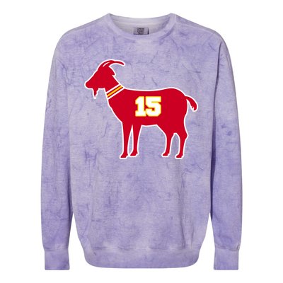 Mahomes Goat G.O.A.T Football Fan Colorblast Crewneck Sweatshirt