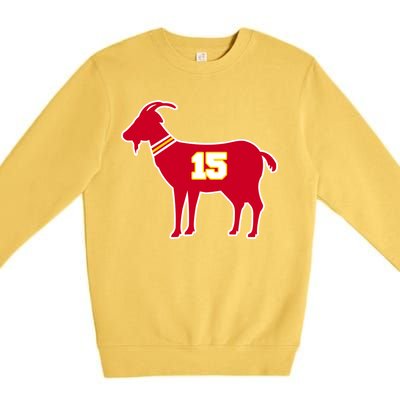 Mahomes Goat G.O.A.T Football Fan Premium Crewneck Sweatshirt