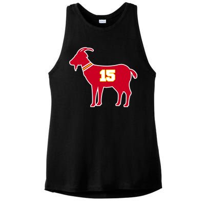 Mahomes Goat G.O.A.T Football Fan Ladies PosiCharge Tri-Blend Wicking Tank