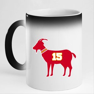 Mahomes Goat G.O.A.T Football Fan 11oz Black Color Changing Mug