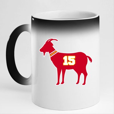 Mahomes Goat G.O.A.T Football Fan 11oz Black Color Changing Mug