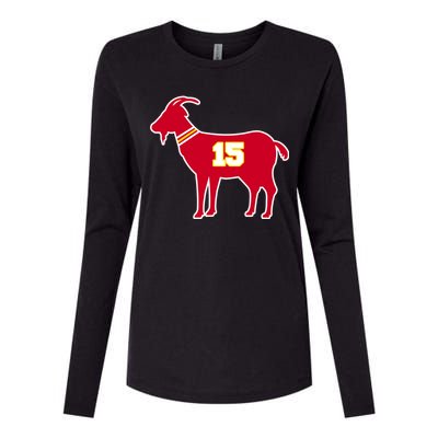 Mahomes Goat G.O.A.T Football Fan Womens Cotton Relaxed Long Sleeve T-Shirt