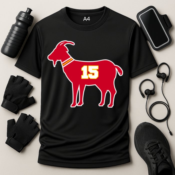 Mahomes Goat G.O.A.T Football Fan Cooling Performance Crew T-Shirt