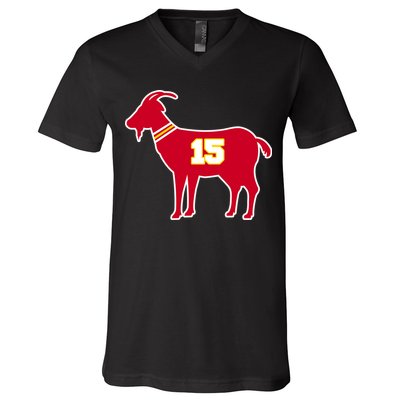 Mahomes Goat G.O.A.T Football Fan V-Neck T-Shirt