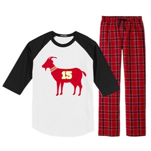 Mahomes Goat G.O.A.T Football Fan Raglan Sleeve Pajama Set