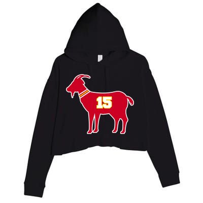 Mahomes Goat G.O.A.T Football Fan Crop Fleece Hoodie