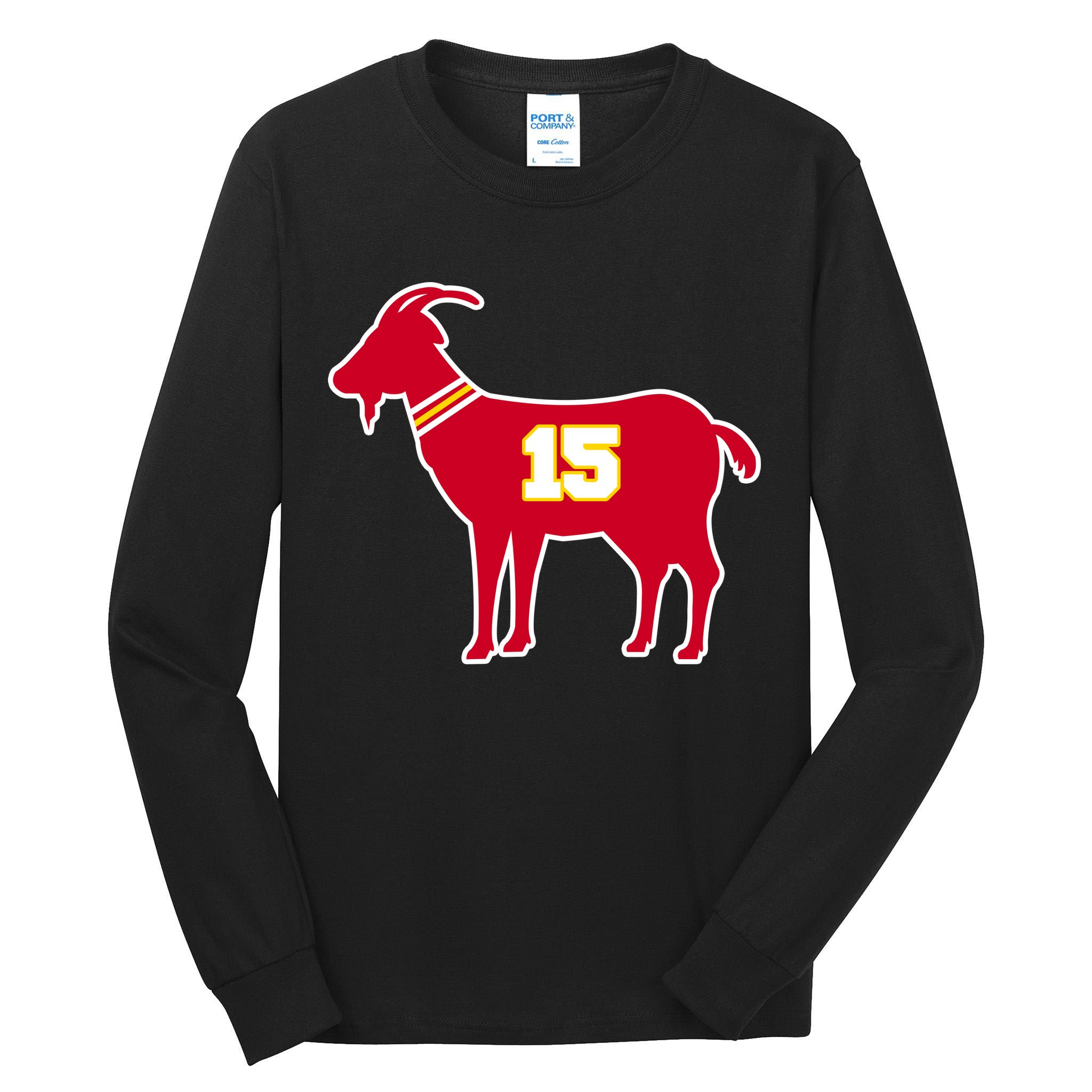 Mahomes Goat G.O.A.T Football Fan Tall Long Sleeve T-Shirt