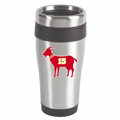 Mahomes Goat G.O.A.T Football Fan 16oz Travel Tumbler