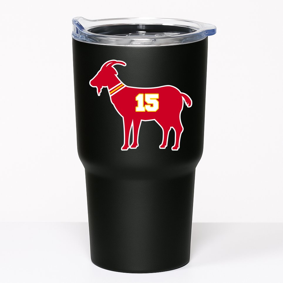 Mahomes Goat G.O.A.T Football Fan Tumbler