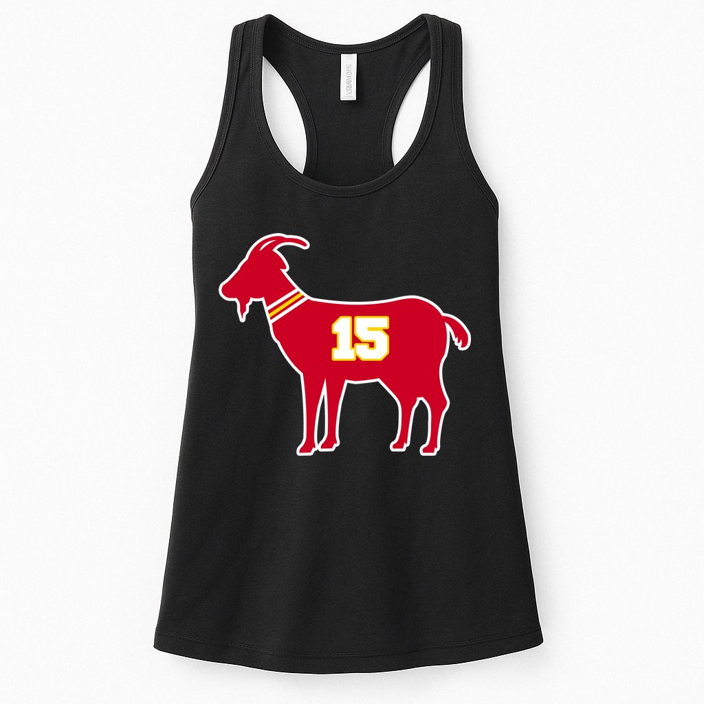 Mahomes Goat G.O.A.T Football Fan Womens Tank Top