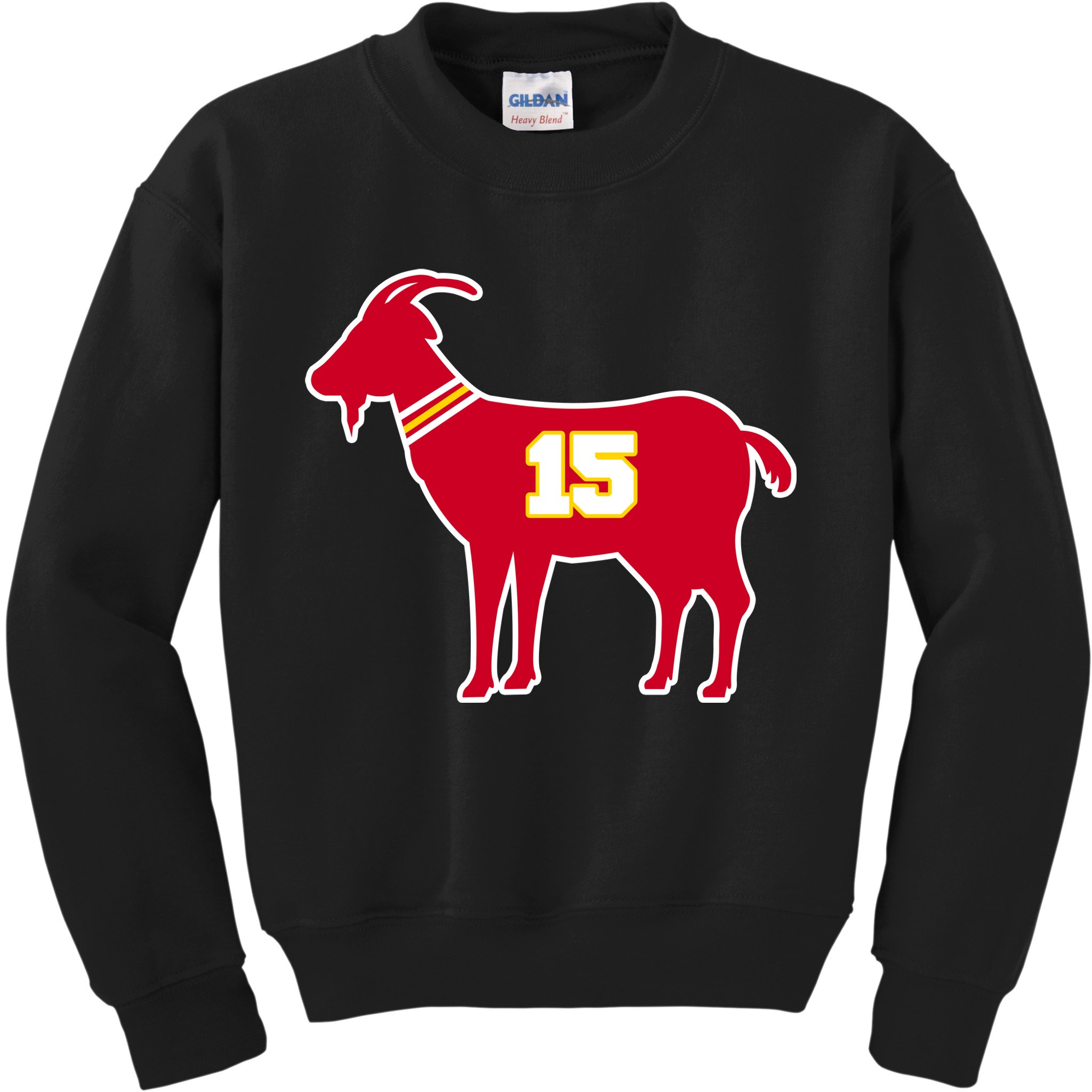 Mahomes Goat G.O.A.T Football Fan Kids Sweatshirt