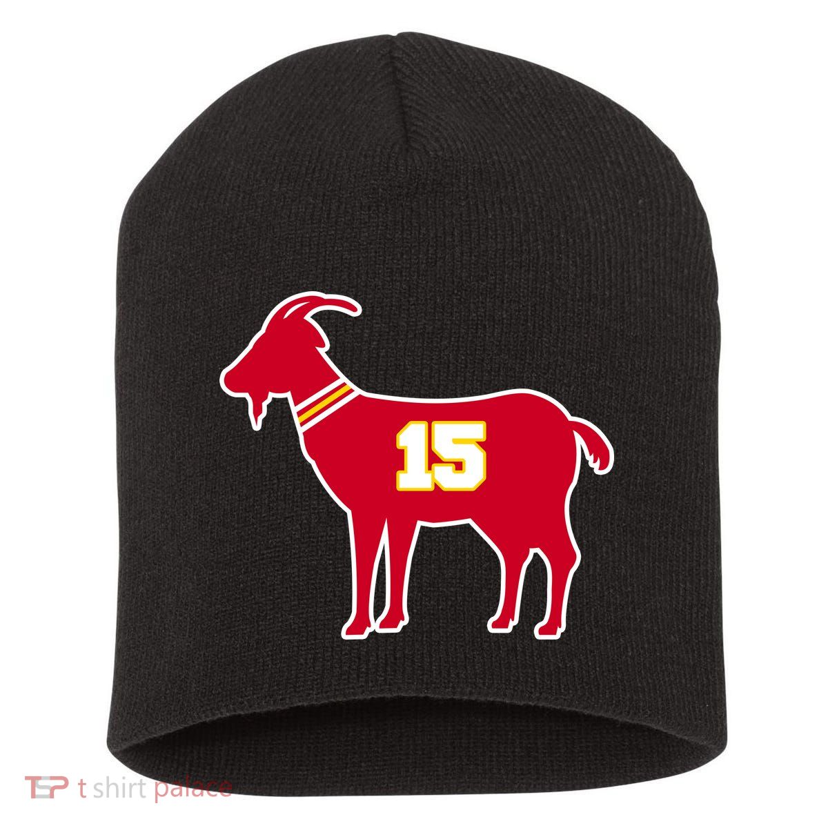 Mahomes Goat G.O.A.T Football Fan Short Acrylic Beanie