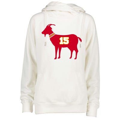 Mahomes Goat G.O.A.T Football Fan Womens Funnel Neck Pullover Hood