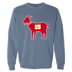 Mahomes Goat G.O.A.T Football Fan Garment-Dyed Sweatshirt