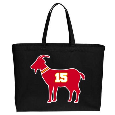 Mahomes Goat G.O.A.T Football Fan Cotton Canvas Jumbo Tote