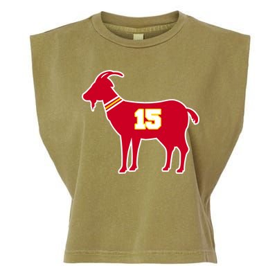 Mahomes Goat G.O.A.T Football Fan Garment-Dyed Women's Muscle Tee