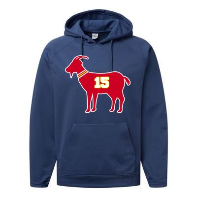 Mahomes Goat G.O.A.T Football Fan Performance Fleece Hoodie