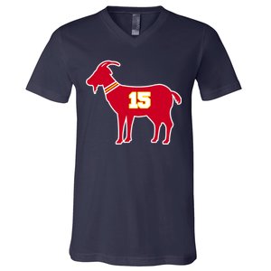 Mahomes Goat G.O.A.T Football Fan V-Neck T-Shirt