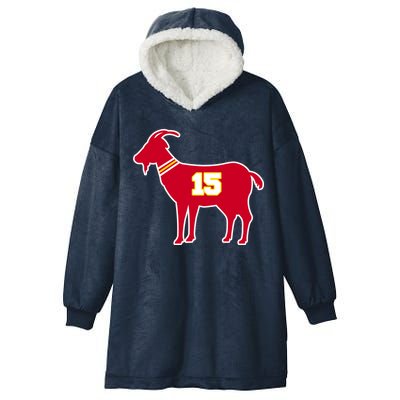 Mahomes Goat G.O.A.T Football Fan Hooded Wearable Blanket