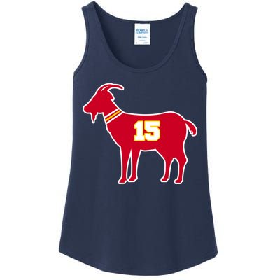 Mahomes Goat G.O.A.T Football Fan Ladies Essential Tank