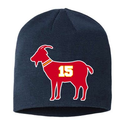 Mahomes Goat G.O.A.T Football Fan Sustainable Beanie