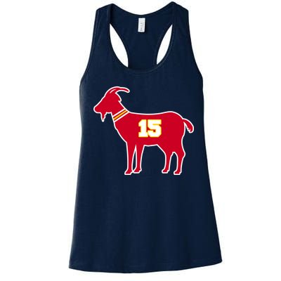 Mahomes Goat G.O.A.T Football Fan Women's Racerback Tank