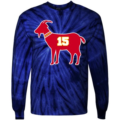 Mahomes Goat G.O.A.T Football Fan Tie-Dye Long Sleeve Shirt