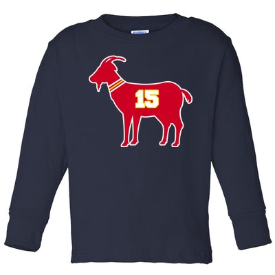 Mahomes Goat G.O.A.T Football Fan Toddler Long Sleeve Shirt