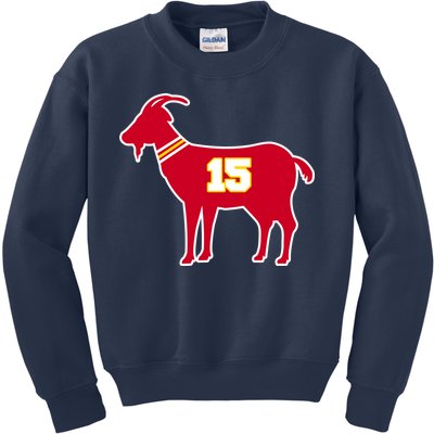 Mahomes Goat G.O.A.T Football Fan Kids Sweatshirt