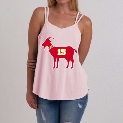 Mahomes Goat G.O.A.T Football Fan Women's Strappy Tank