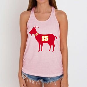 Mahomes Goat G.O.A.T Football Fan Women's Knotted Racerback Tank