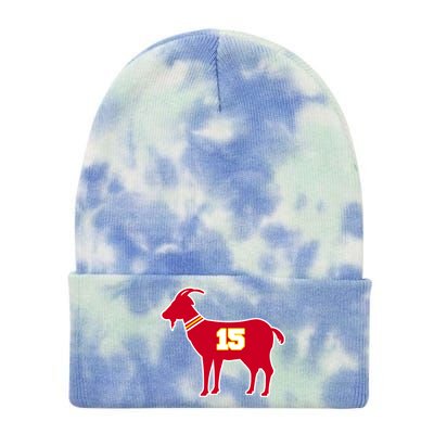 Mahomes Goat G.O.A.T Football Fan Tie Dye 12in Knit Beanie