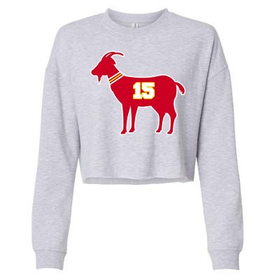 Mahomes Goat G.O.A.T Football Fan Cropped Pullover Crew