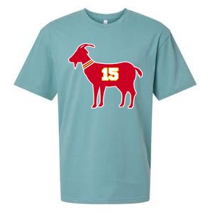 Mahomes Goat G.O.A.T Football Fan Sueded Cloud Jersey T-Shirt